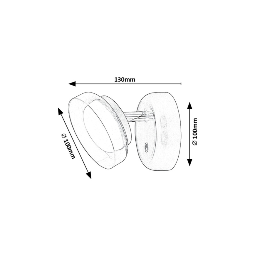 Rabalux - LED Dimmable φωτιστικό τοίχου επαναφορτιζόμενο LED/2W/5V 3000K 1800 mAh