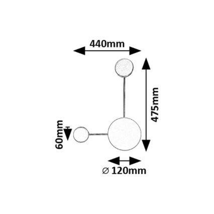 Rabalux - Φωτιστικό τοίχου LED LED/7W/230V 3000K