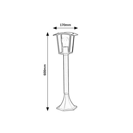 Rabalux - Λάμπα εξωτερικού χώρου 1xE27/15W/230V IP44