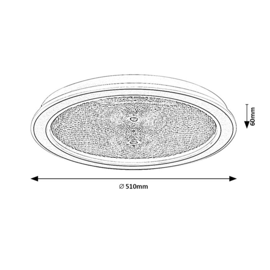 Rabalux - Ρυθμιζόμενο LED φωτιστικό οροφής LED/34W/230V 3000-6500K Ø 51 cm + τηλεχειριστήριο