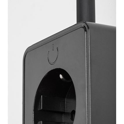 Rabalux - Ρυθμιζόμενο επιτοίχιο φωτιστικό LED/4W/230V με θύρα USB στην πρίζα 3000/4000/6000K μαύρο