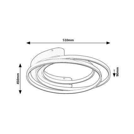 Rabalux - Φωτιστικό οροφής LED, 50W/230V, Ø 51 cm