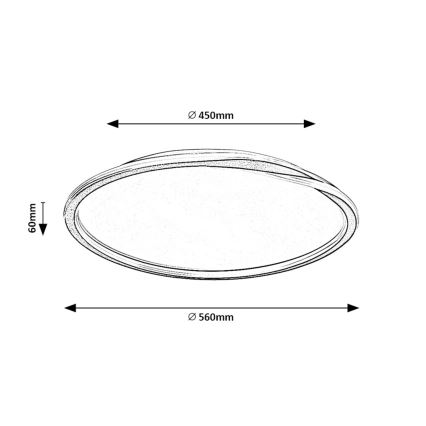Rabalux - Φωτιστικό οροφής LED LED/40W/230V διάμετρος 56 cm χρυσό