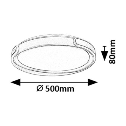Rabalux - LED Dimmable φωτιστικό οροφής LED/48W/230V 3000-6500K + τηλεχειριστήριο