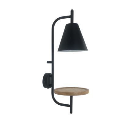 Rabalux - Λάμπα τοίχου με ράφι 1xE27/15W/230V οξιά