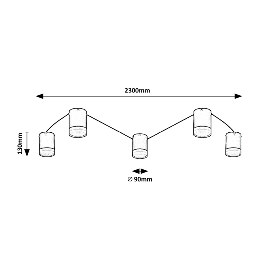 Rabalux - Φωτιστικό οροφής 5xG9/28W/230V