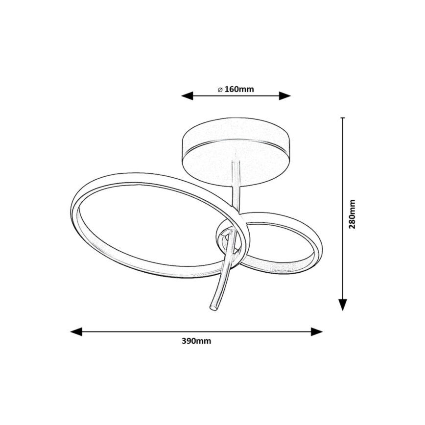 Rabalux - Κρεμαστό φωτιστικό οροφής LED LED/24W/230V