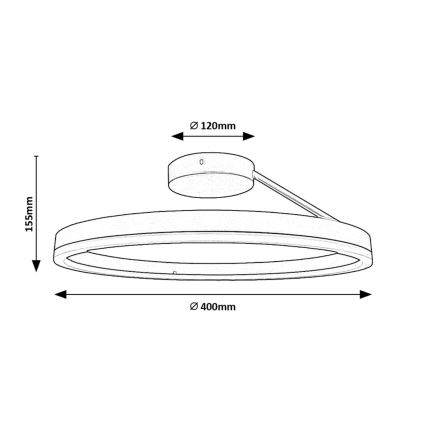 Rabalux - Φωτιστικό οροφής LED LED/24W/230V 3000/4000/6500K