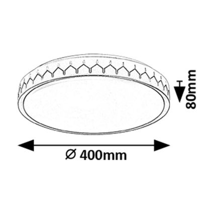 Rabalux - LED Dimmable φωτιστικό οροφής LED/24W/230V 3000-6500K + τηλεχειριστήριο