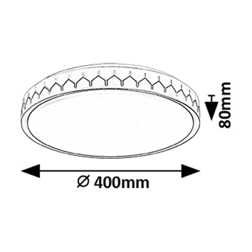 Rabalux - LED Dimmable φωτιστικό οροφής LED/24W/230V 3000-6500K + τηλεχειριστήριο