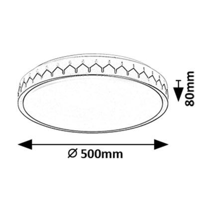Rabalux - LED Dimmable φωτιστικό οροφής LED/48W/230V 3000-6500K + τηλεχειριστήριο
