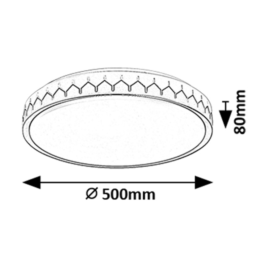 Rabalux - LED Dimmable φωτιστικό οροφής LED/48W/230V 3000-6500K + τηλεχειριστήριο