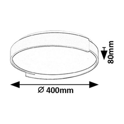 Rabalux - LED Dimmable φωτιστικό οροφής LED/24W/230V 3000-6500K + τηλεχειριστήριο