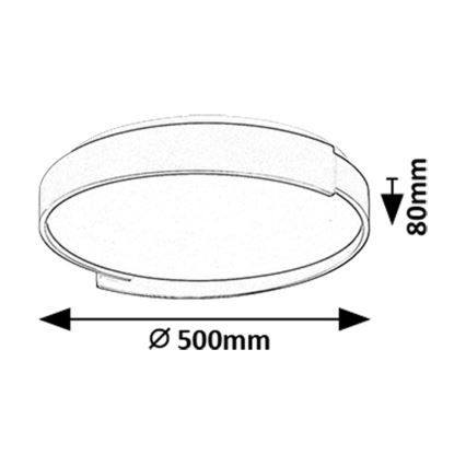 Rabalux - LED Dimmable φωτιστικό οροφής LED/48W/230V 3000-6500K + τηλεχειριστήριο