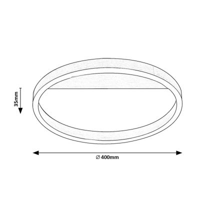 Rabalux - Φωτιστικό οροφής LED, 20W/230V, ματ χρώμιο, διάμ. 40 cm