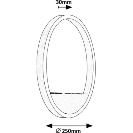 Rabalux - Φωτιστικό τοίχου LED LED/15W/230V ματ χρώμιο