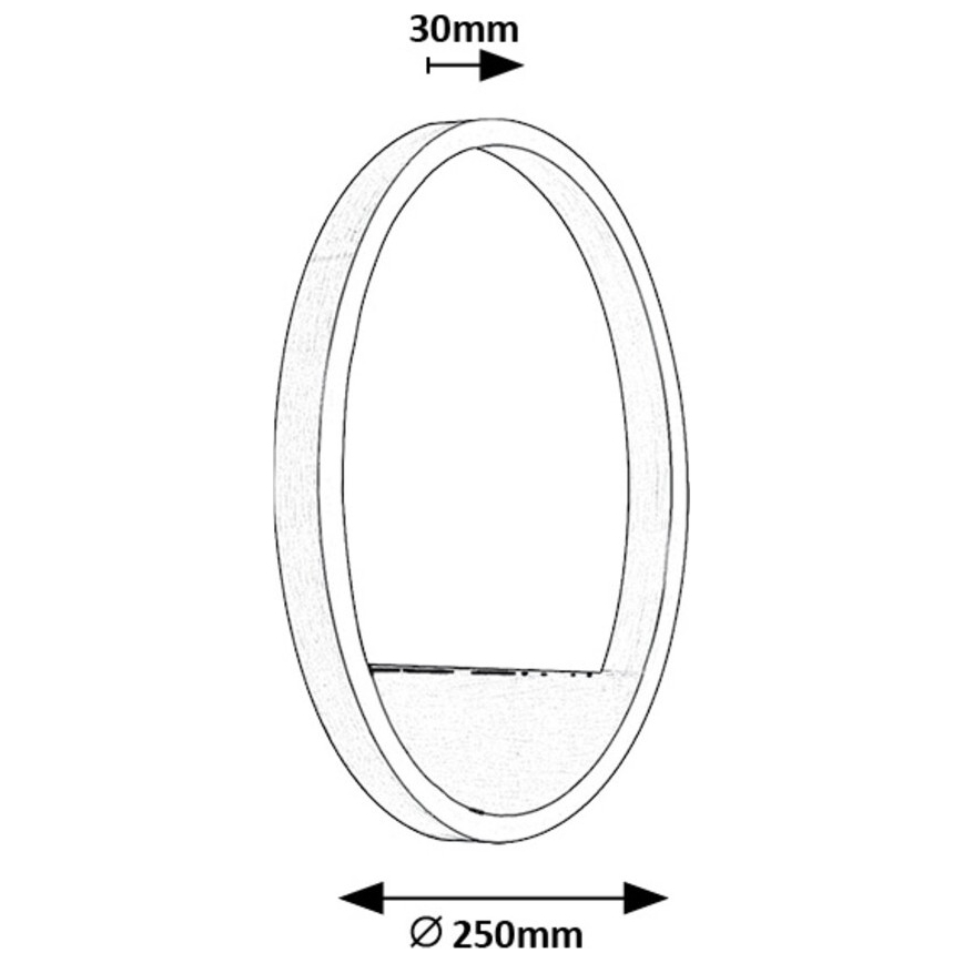 Rabalux - Φωτιστικό τοίχου LED LED/15W/230V ματ χρώμιο