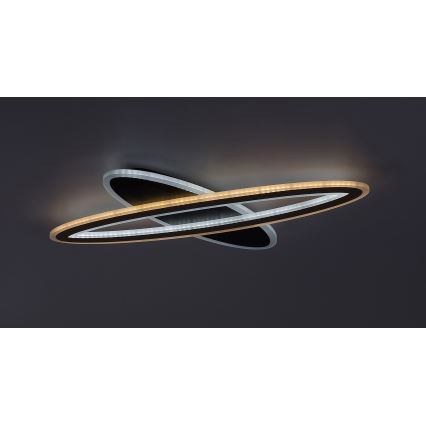 Rabalux - LED Dimmable φωτιστικό οροφής LED/70W/230V 3000/4000/6000K μαύρο + τηλεχειριστήριο