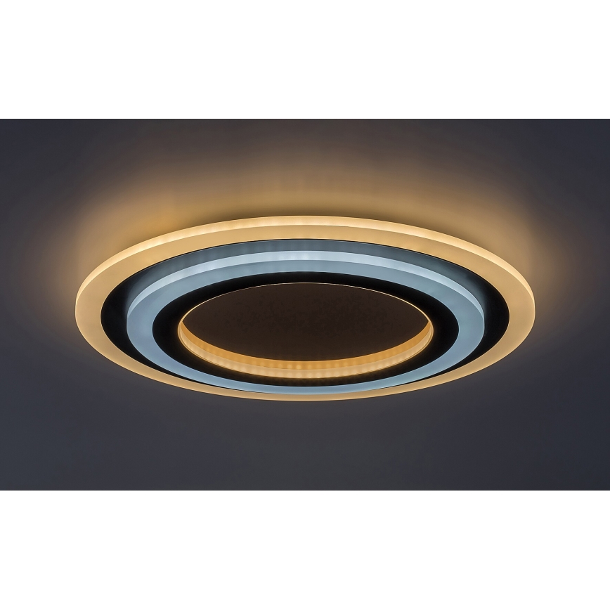 Rabalux - LED Dimmable φωτιστικό οροφής LED/56W/230V 3000/4000/6000K ματ χρώμιο/μαύρο + τηλεχειριστήριο