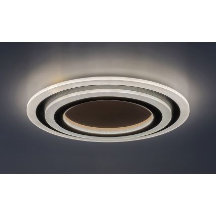 Rabalux - LED Dimmable φωτιστικό οροφής LED/56W/230V 3000/4000/6000K ματ χρώμιο/μαύρο + τηλεχειριστήριο