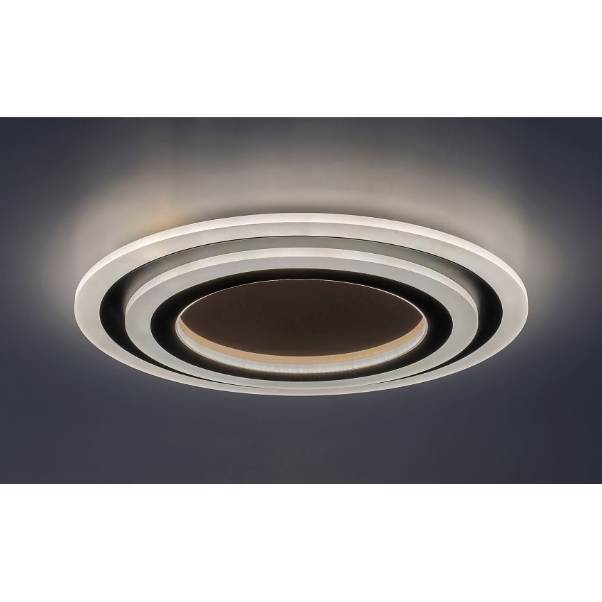 Rabalux - LED Dimmable φωτιστικό οροφής LED/56W/230V 3000/4000/6000K ματ χρώμιο/μαύρο + τηλεχειριστήριο