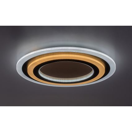 Rabalux - LED Dimmable φωτιστικό οροφής LED/56W/230V 3000/4000/6000K ματ χρώμιο/μαύρο + τηλεχειριστήριο