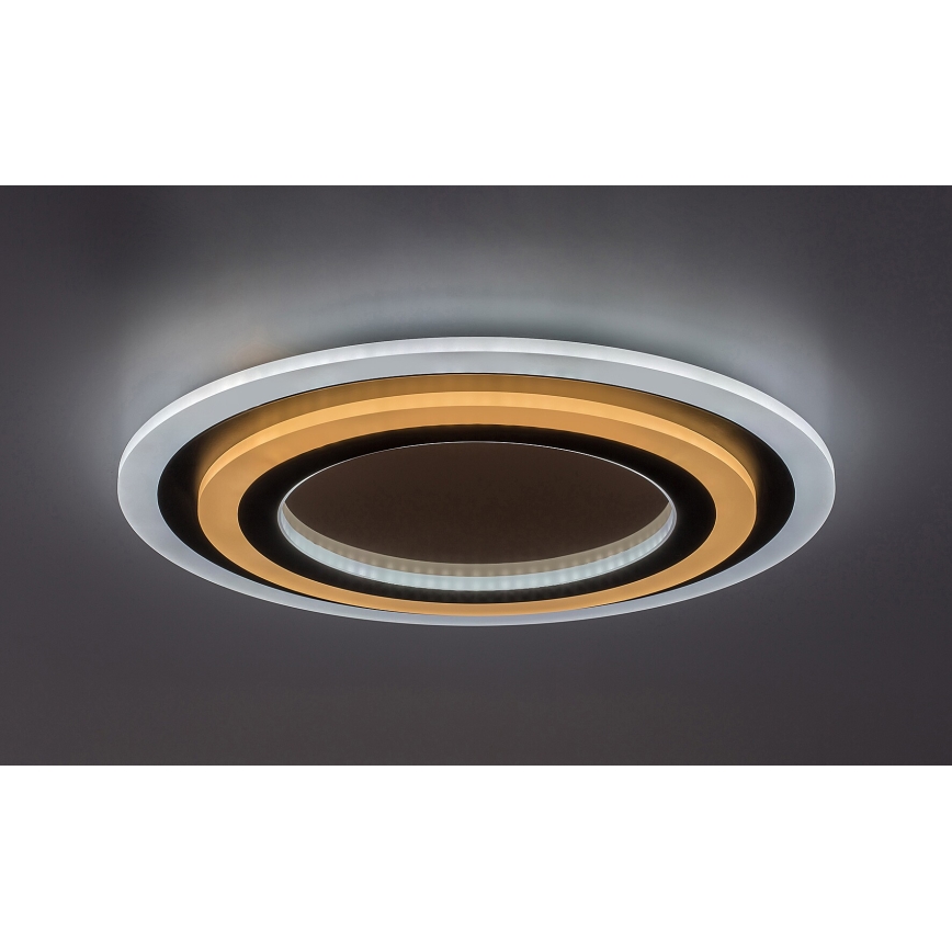 Rabalux - LED Dimmable φωτιστικό οροφής LED/56W/230V 3000/4000/6000K ματ χρώμιο/μαύρο + τηλεχειριστήριο