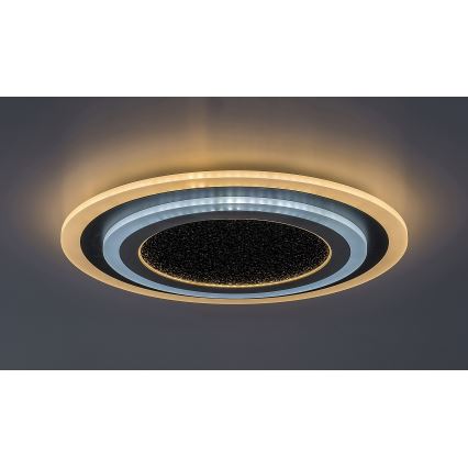 Rabalux - LED Dimmable φωτιστικό οροφής LED/56W/230V 3000/4000/6000K μαύρο + τηλεχειριστήριο