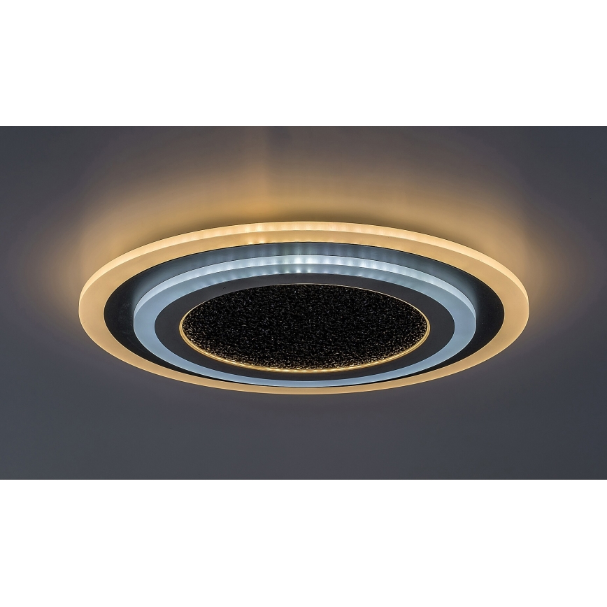 Rabalux - LED Dimmable φωτιστικό οροφής LED/56W/230V 3000/4000/6000K μαύρο + τηλεχειριστήριο