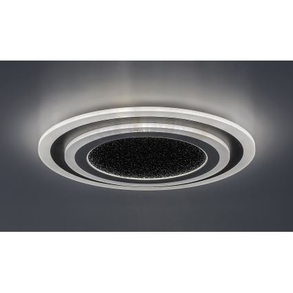 Rabalux - LED Dimmable φωτιστικό οροφής LED/56W/230V 3000/4000/6000K μαύρο + τηλεχειριστήριο