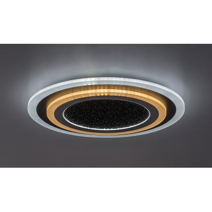 Rabalux - LED Dimmable φωτιστικό οροφής LED/56W/230V 3000/4000/6000K μαύρο + τηλεχειριστήριο