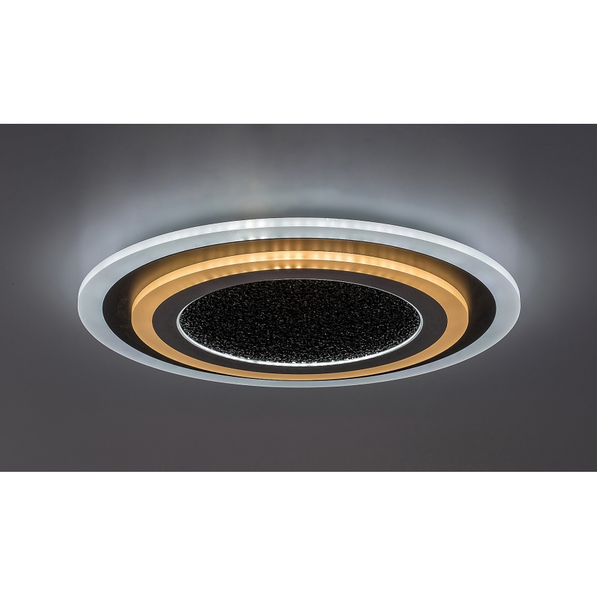 Rabalux - LED Dimmable φωτιστικό οροφής LED/56W/230V 3000/4000/6000K μαύρο + τηλεχειριστήριο