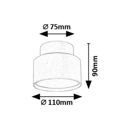 Rabalux - Φωτιστικό οροφής LED LED/16W/230V 3000K μαύρο