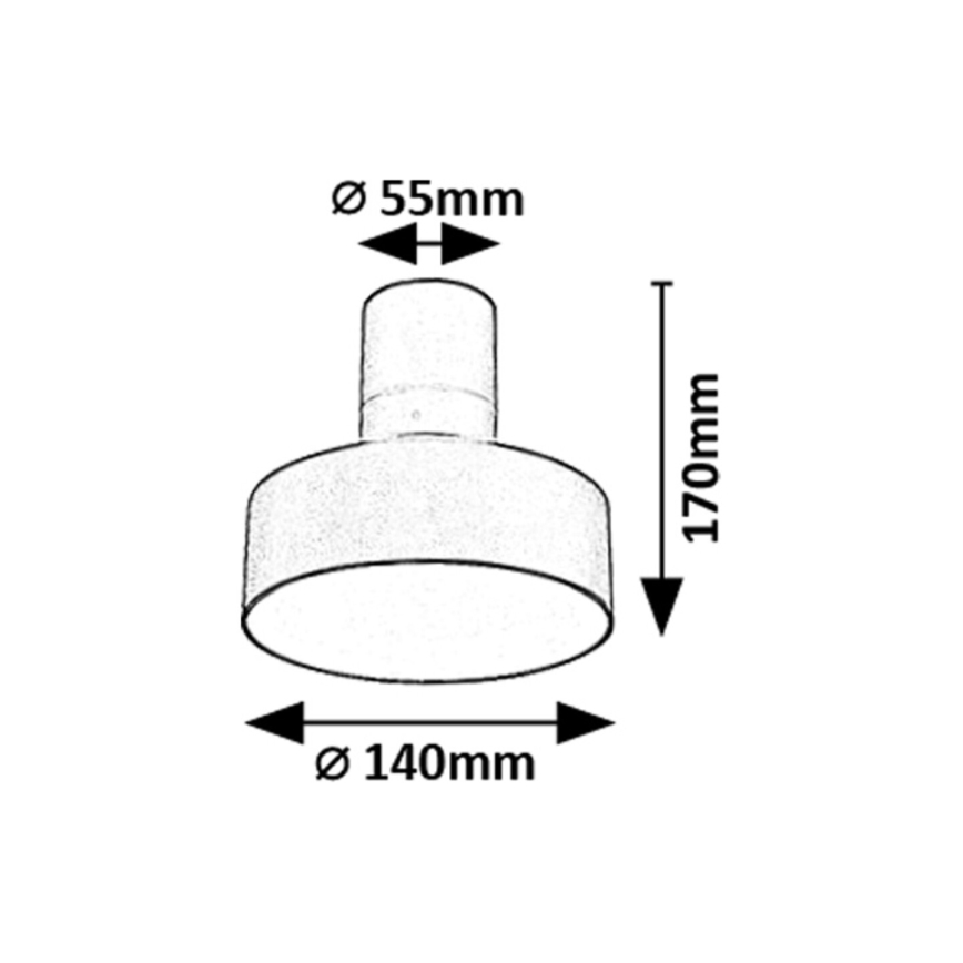 Rabalux - Φωτιστικό οροφής LED LED/16W/230V 3000K μαύρο