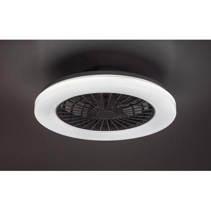 Rabalux - LED RGB Ρυθμιζόμενο φωτιστικό οροφής με ανεμιστήρα LED/48W/230V 3000-6500K + τηλεχειριστήριο