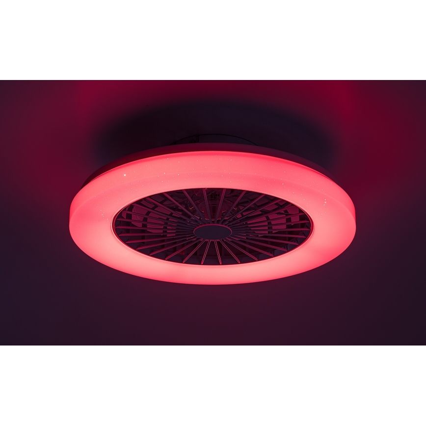 Rabalux - LED RGB Ρυθμιζόμενο φωτιστικό οροφής με ανεμιστήρα LED/48W/230V 3000-6500K + τηλεχειριστήριο