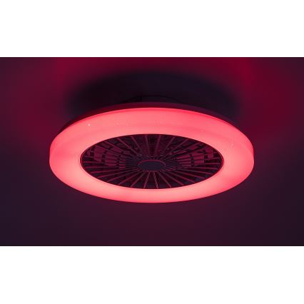 Rabalux - LED RGB Φωτιστικό οροφής dimmable με ανεμιστήρα LED/48W/230V 3000-6500K + τηλεχειριστήριο