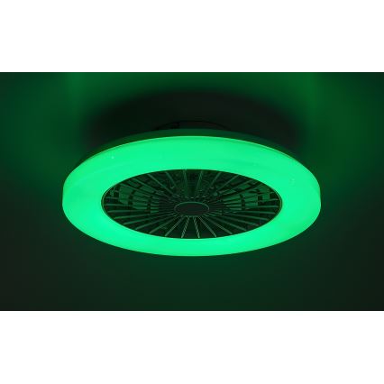 Rabalux - LED RGB Φωτιστικό οροφής dimmable με ανεμιστήρα LED/48W/230V 3000-6500K + τηλεχειριστήριο