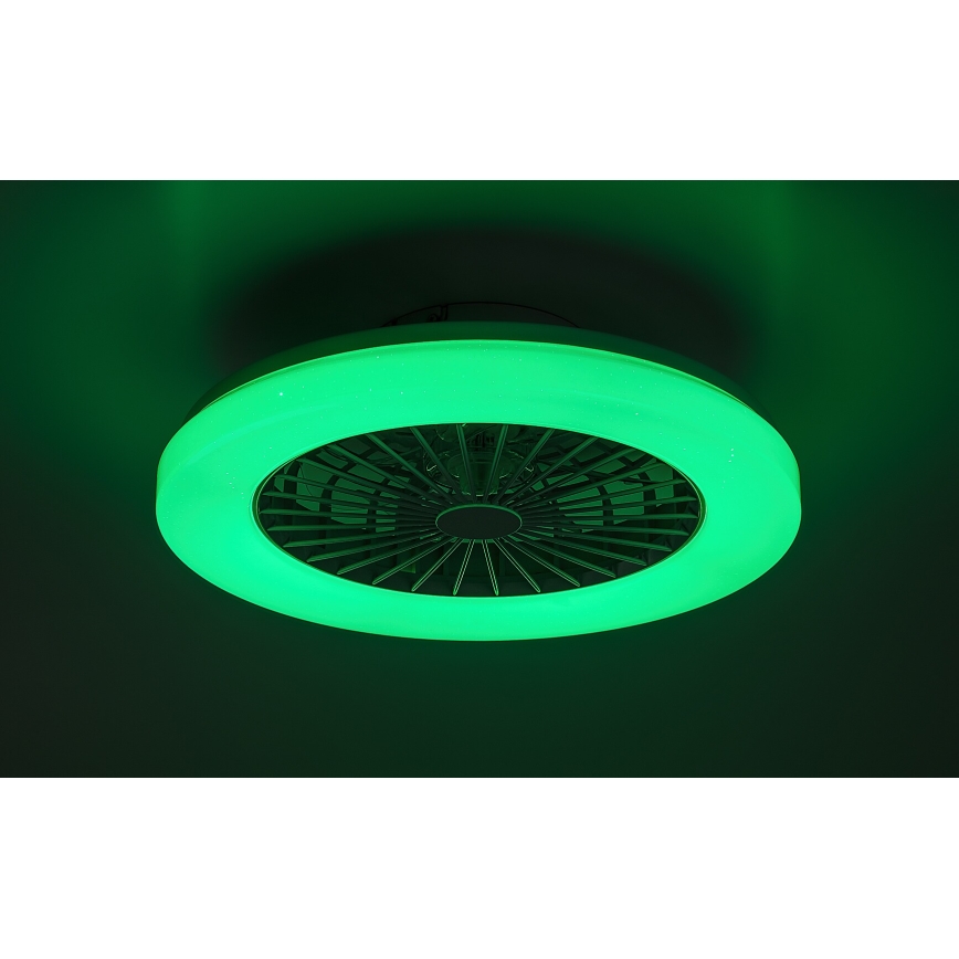 Rabalux - LED RGB Φωτιστικό οροφής dimmable με ανεμιστήρα LED/48W/230V 3000-6500K + τηλεχειριστήριο