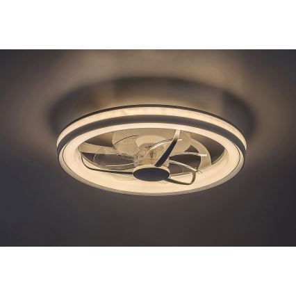 Rabalux - LED Φωτιστικό οροφής dimmable με ανεμιστήρα LED/40W/230V 3000/4000/6000K Wi-Fi + τηλεχειριστήριο