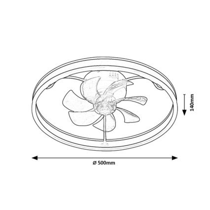 Rabalux - LED Φωτιστικό οροφής dimmable με ανεμιστήρα LED/40W/230V 3000/4000/6000K Wi-Fi + τηλεχειριστήριο