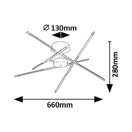 Rabalux - LED Πλαφονιέρα οροφής LED/40W/230V 3000K μαύρο
