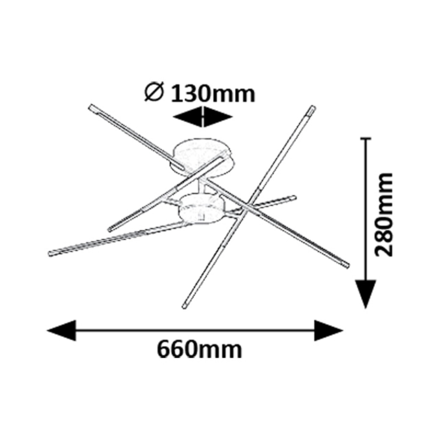 Rabalux - LED Πλαφονιέρα οροφής LED/40W/230V 3000K μαύρο