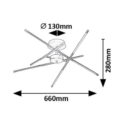 Rabalux - LED Πλαφονιέρα οροφής LED/40W/230V 3000K χρυσό