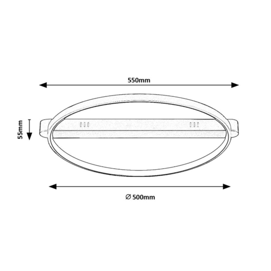 Rabalux - LED φωτιστικό οροφής LED/45W/230V 3000K 50x55 cm μαύρο