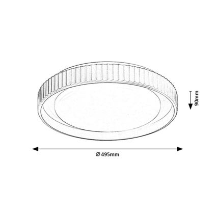 Rabalux - Ρυθμιζόμενο φωτιστικό οροφής LED/48W/230V 3000-6500K Ø 49,5 cm + τηλεχειριστήριο