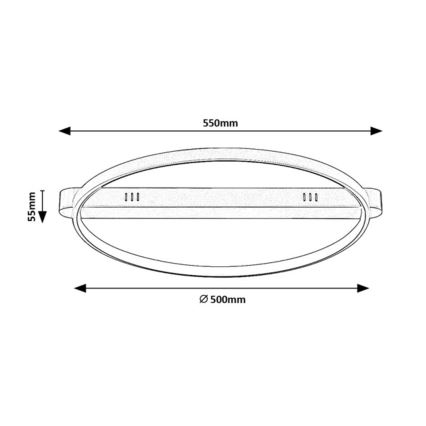 Rabalux - Φωτιστικό οροφής LED 45W/230V 3000K 50x55 cm χρυσό