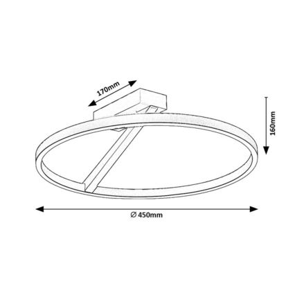 Rabalux - Φωτιστικό οροφής LED 24W/230V 3000K διάμ. 45 εκ.