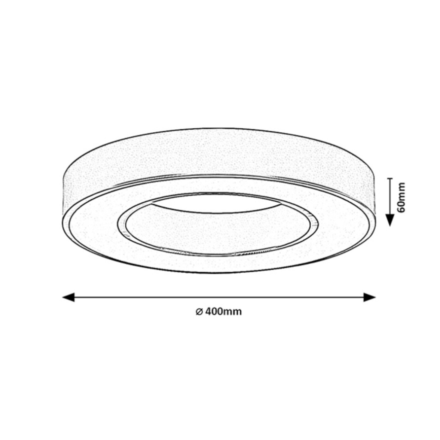 Rabalux - Φωτιστικό οροφής LED 24W/230V, 3000/4000/6500K, διάμ. 40 εκ., χρυσό