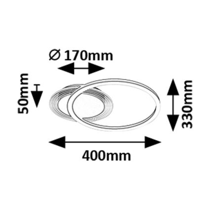 Rabalux - Φωτιστικό οροφής LED 24W/230V 3000K 33x40 cm